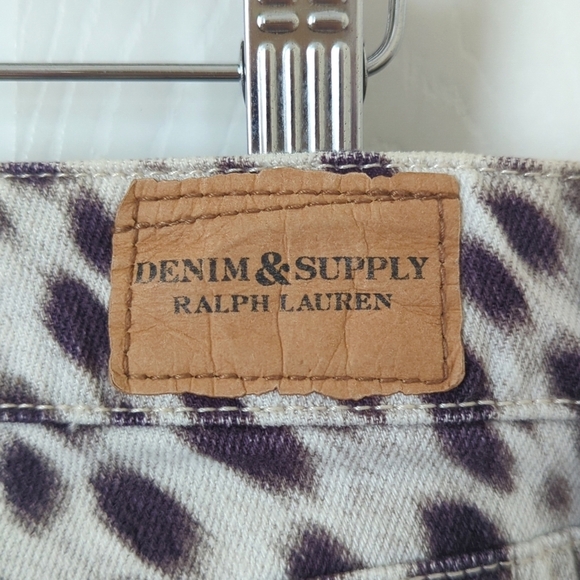 Denim & Supply Ralph Lauren Cheetah Print Mid Rise Ankle Cropped Skinny Jeans 31 - Picture 14 of 16